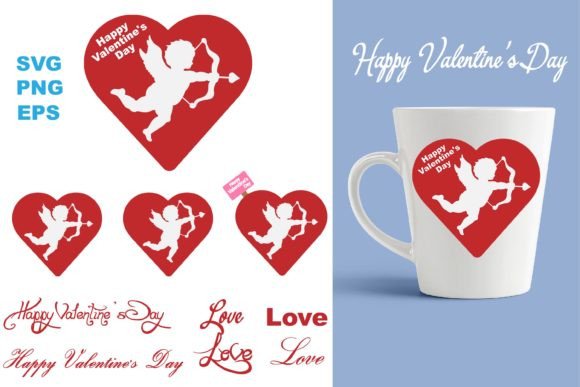 Angel with Arrow Valentines Day SVG Love