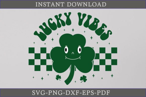 Lucky Vibes St. Patrick's Day Retro SVG