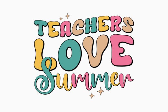 Teachers Love Summer Retro Teacher SVG